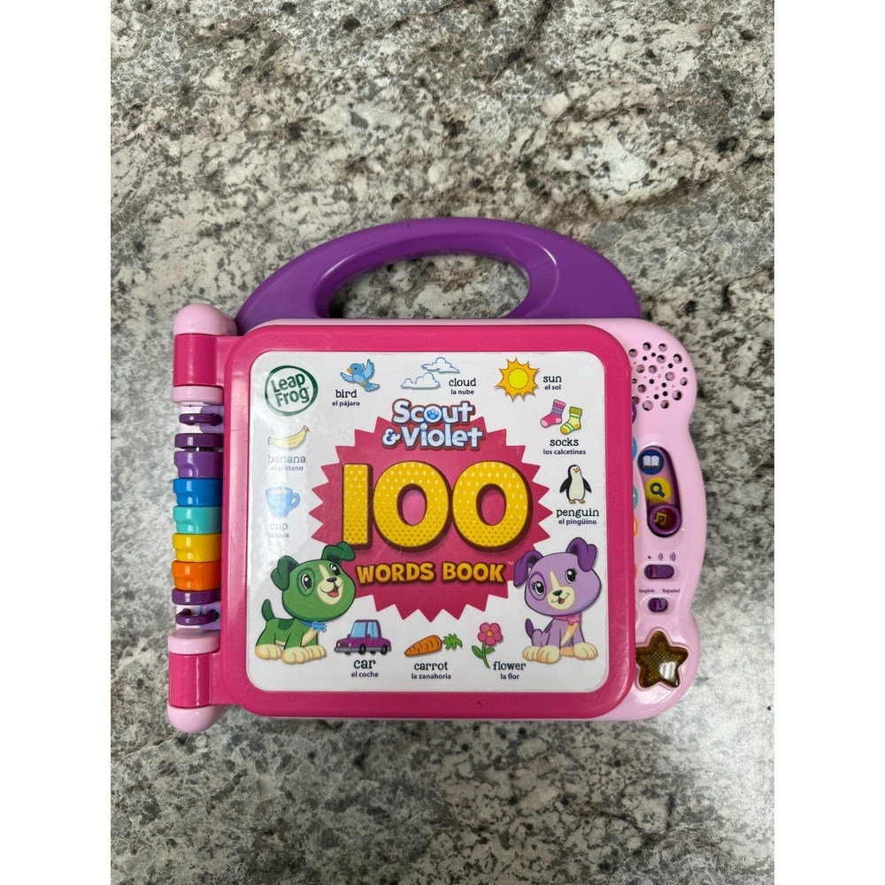 LeapFrog Scout & Violet 100 Words Book Interactive Learning Toy English Spanish